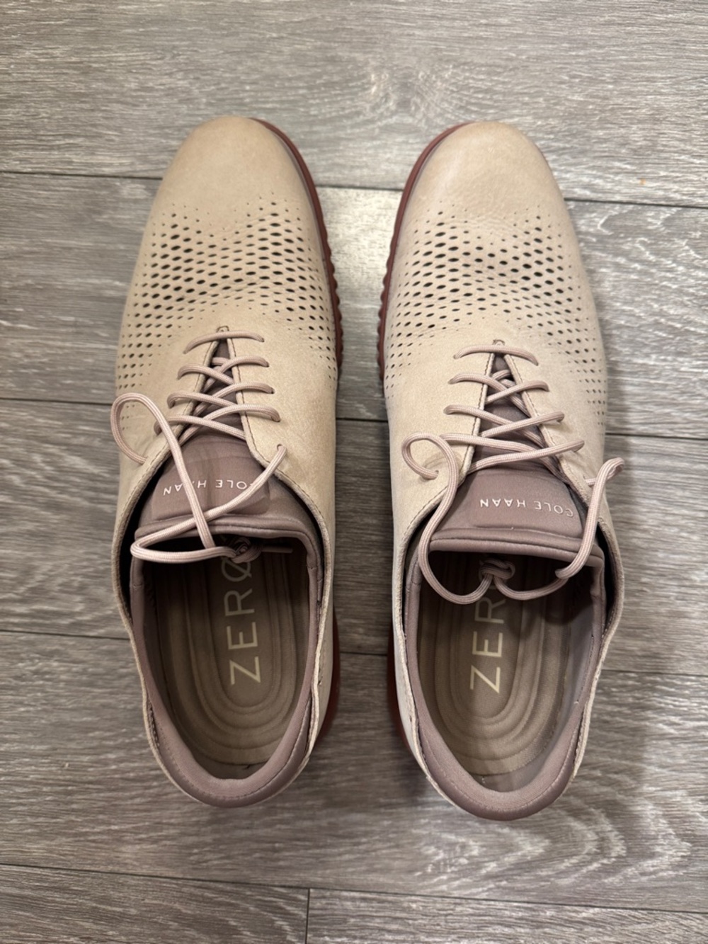 Cole Haan ZERØGRAND Lace-Up Oxfords in Light Taupe size 12